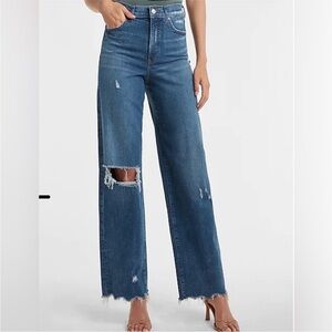 Express 90’s wide leg super high rise jeans. Size 12.
